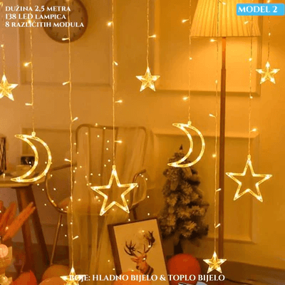 LED Božićna Svjetlosna Zavjesa - 2.5m