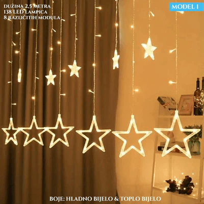 LED Božićna Svjetlosna Zavjesa - 2.5m