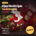 Djed Božićnjak koji se penje po konopu