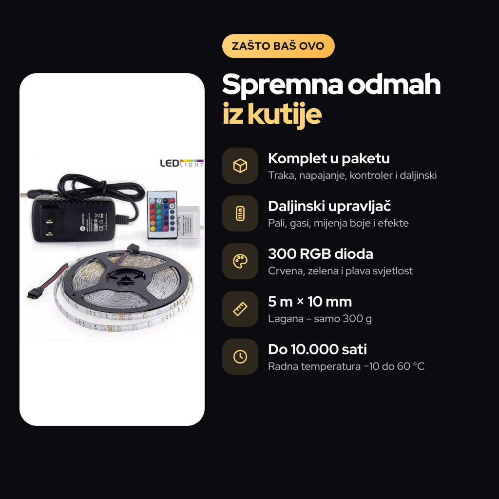 LED trake za dekoraciju doma - RGB – prednosti
