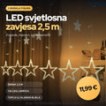 LED Božićna Svjetlosna Zavjesa - 2.5m